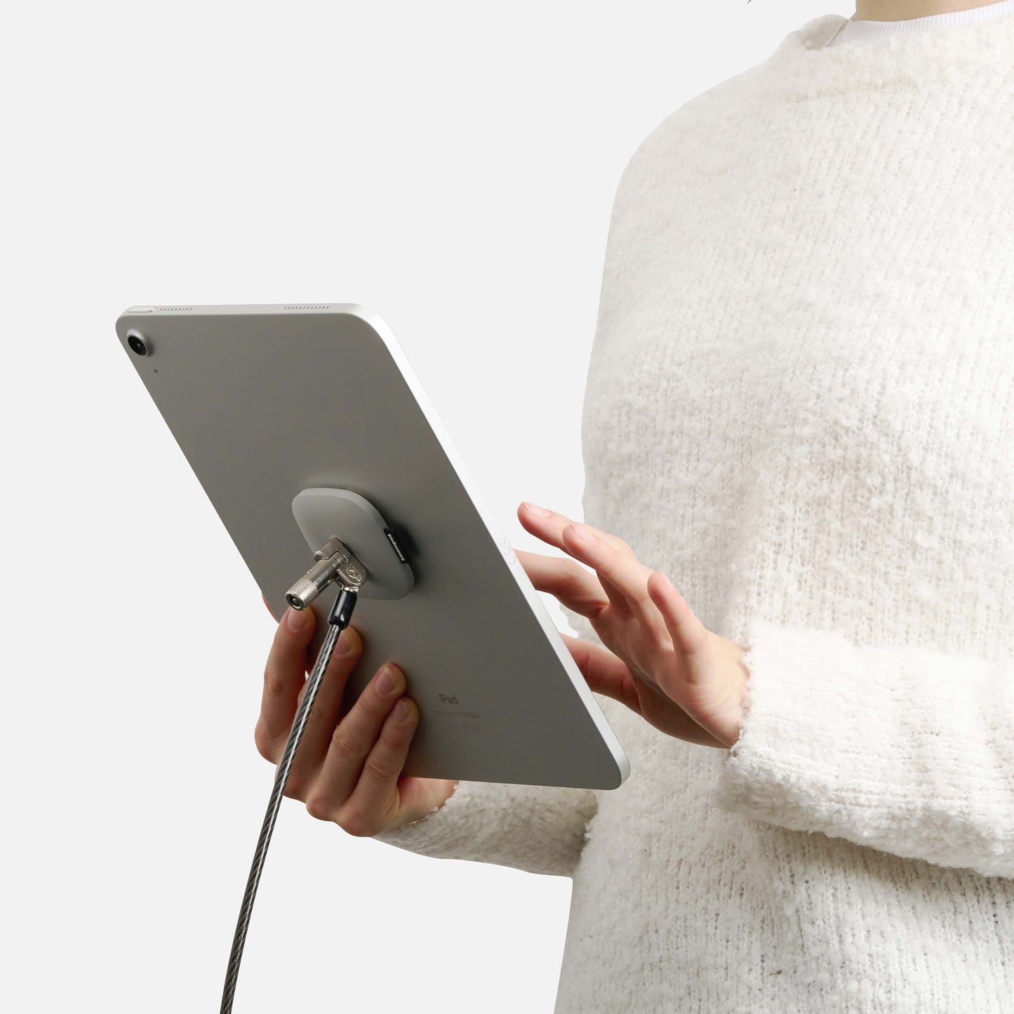 Silver iPad with Bouncepad Security Kit
