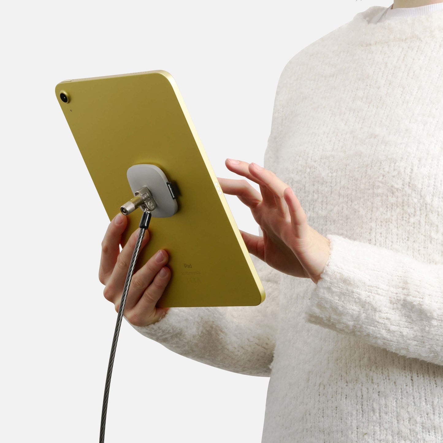 Yellow iPad with Bouncepad Security Kit