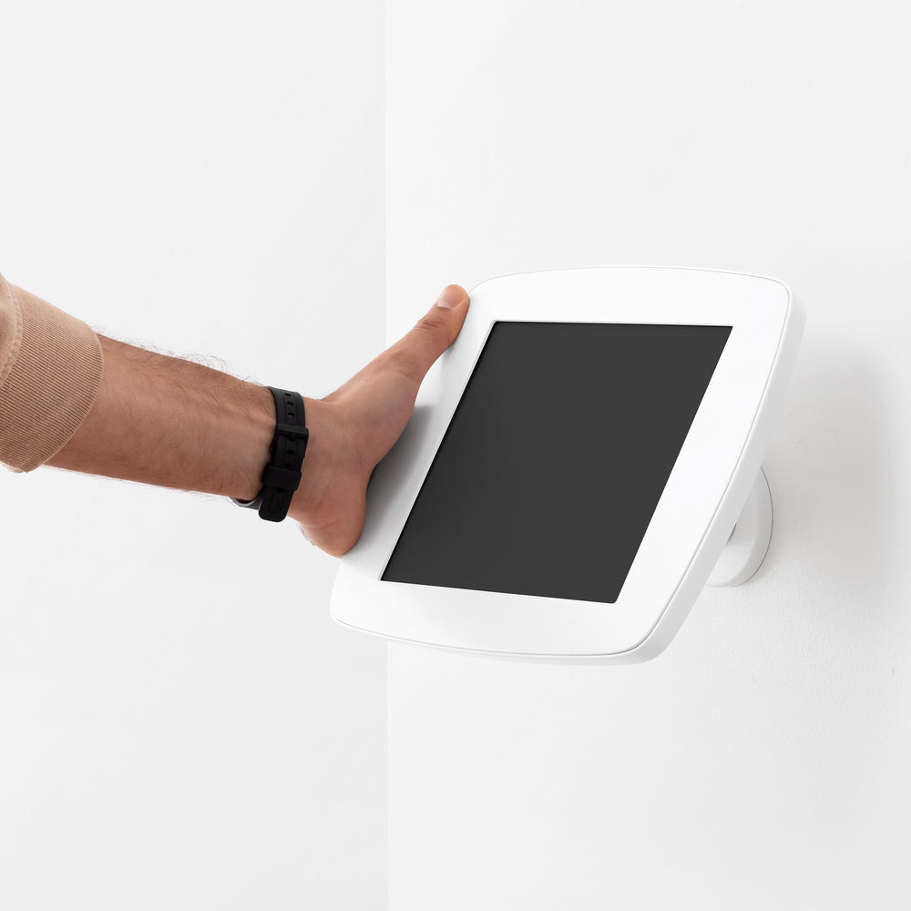 Bouncepad Wallount - A secure tablet & iPad wall mount in white.