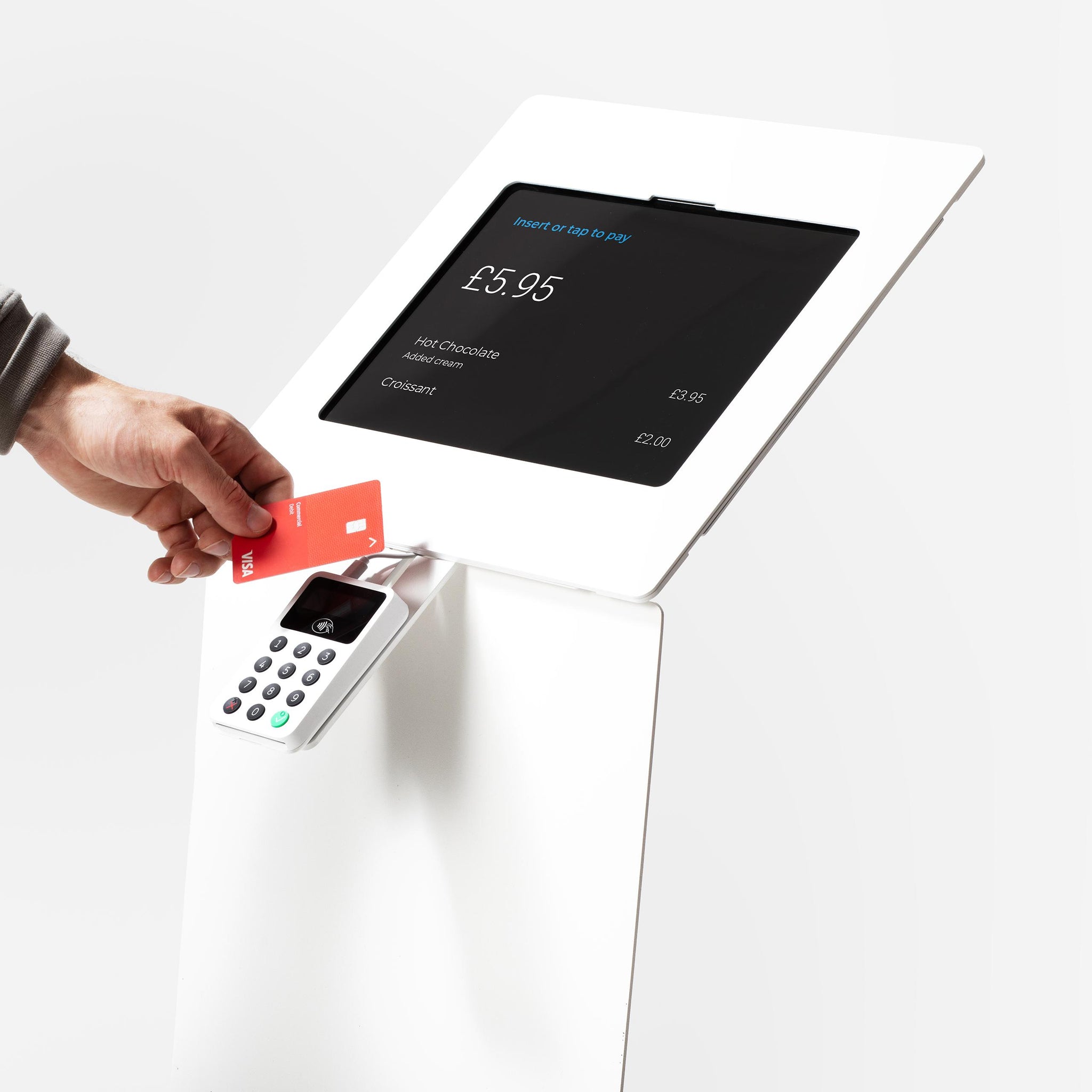 iPad Floor Stand with Card Reader | Bouncepad Wing